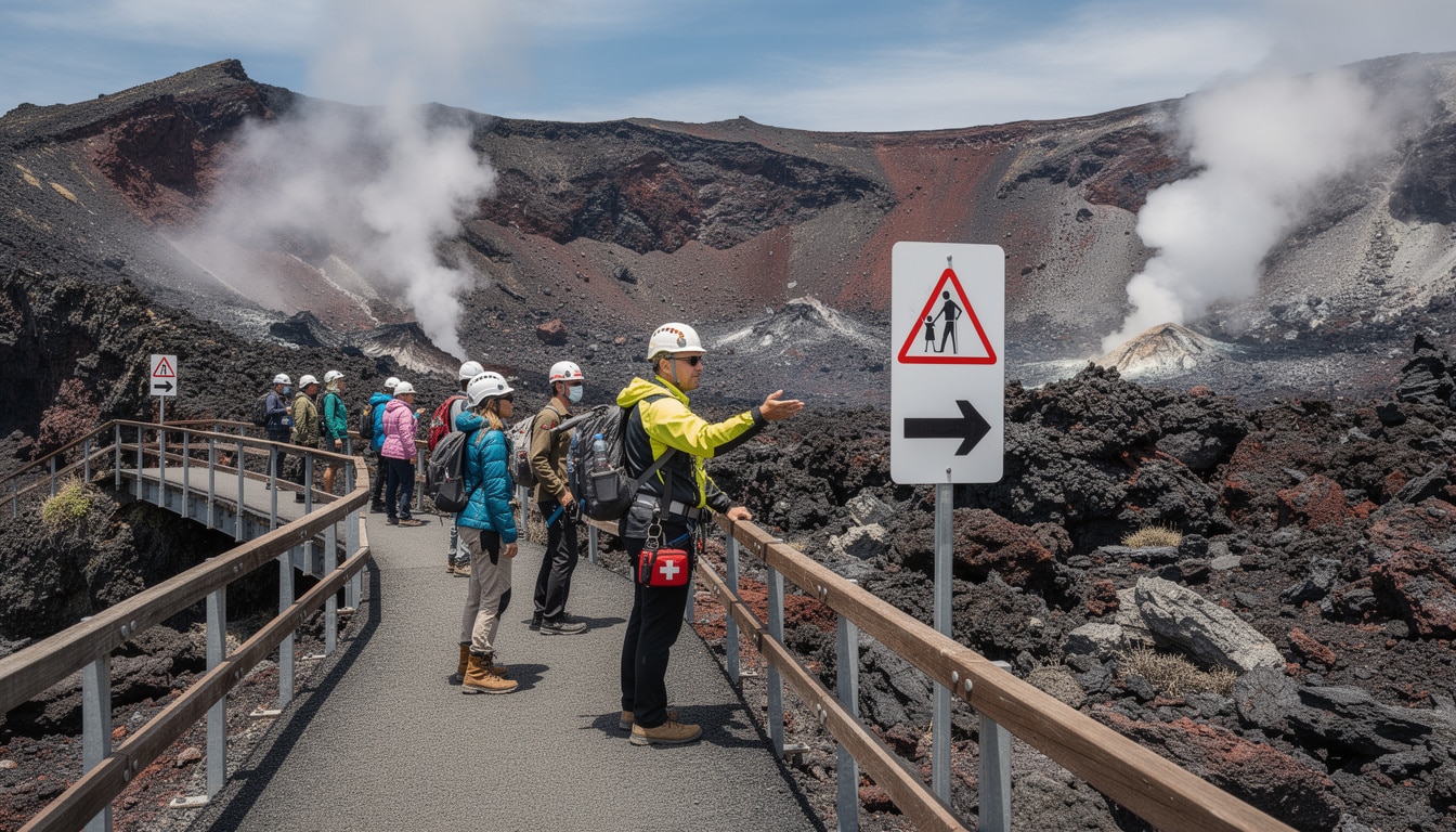 découvrez comment les destinations de voyage volcaniques mettent en place des mesures de sécurité pour garantir des parcours sûrs et des expériences inoubliables aux visiteurs.