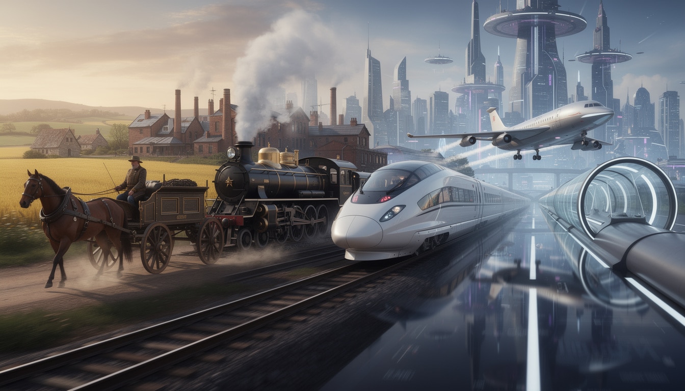 Le lien entre le voyage et l’évolution des moyens de transport rapides