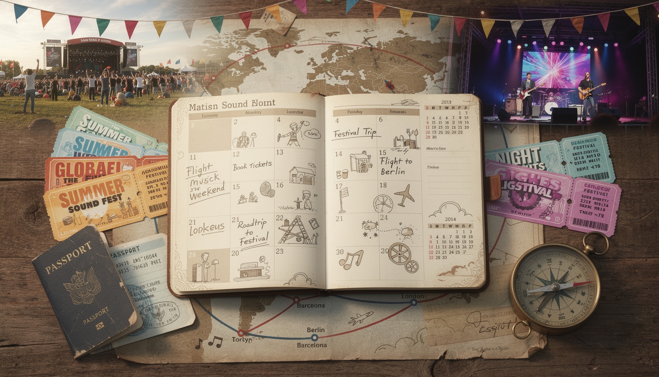 Le lien entre le calendrier voyage et les festivals de musique