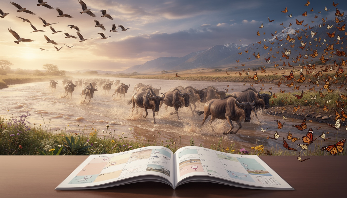découvrez comment le calendrier voyage influence et coïncide avec les migrations animales spectaculaires, révélant des connexions fascinantes entre déplacements humains et mouvements de la faune.