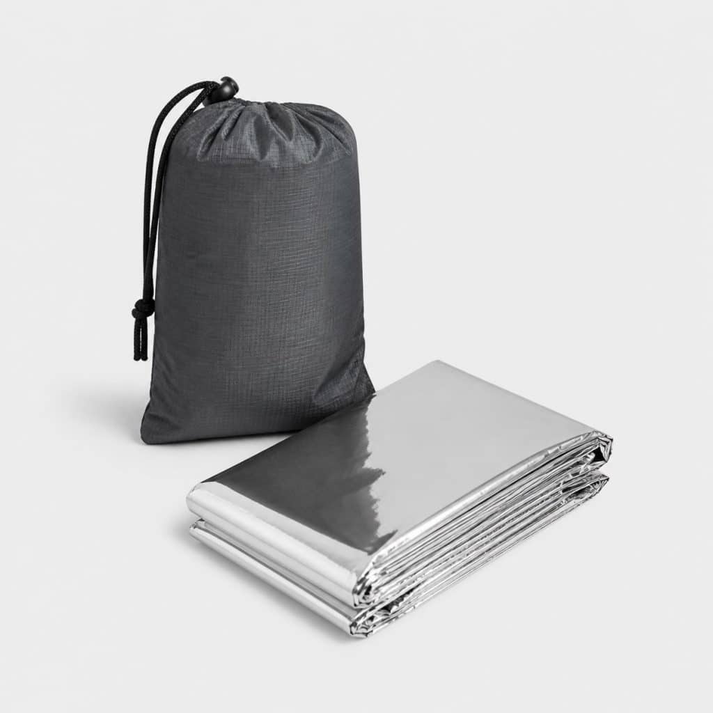 Couverture de survie réutilisable de poche