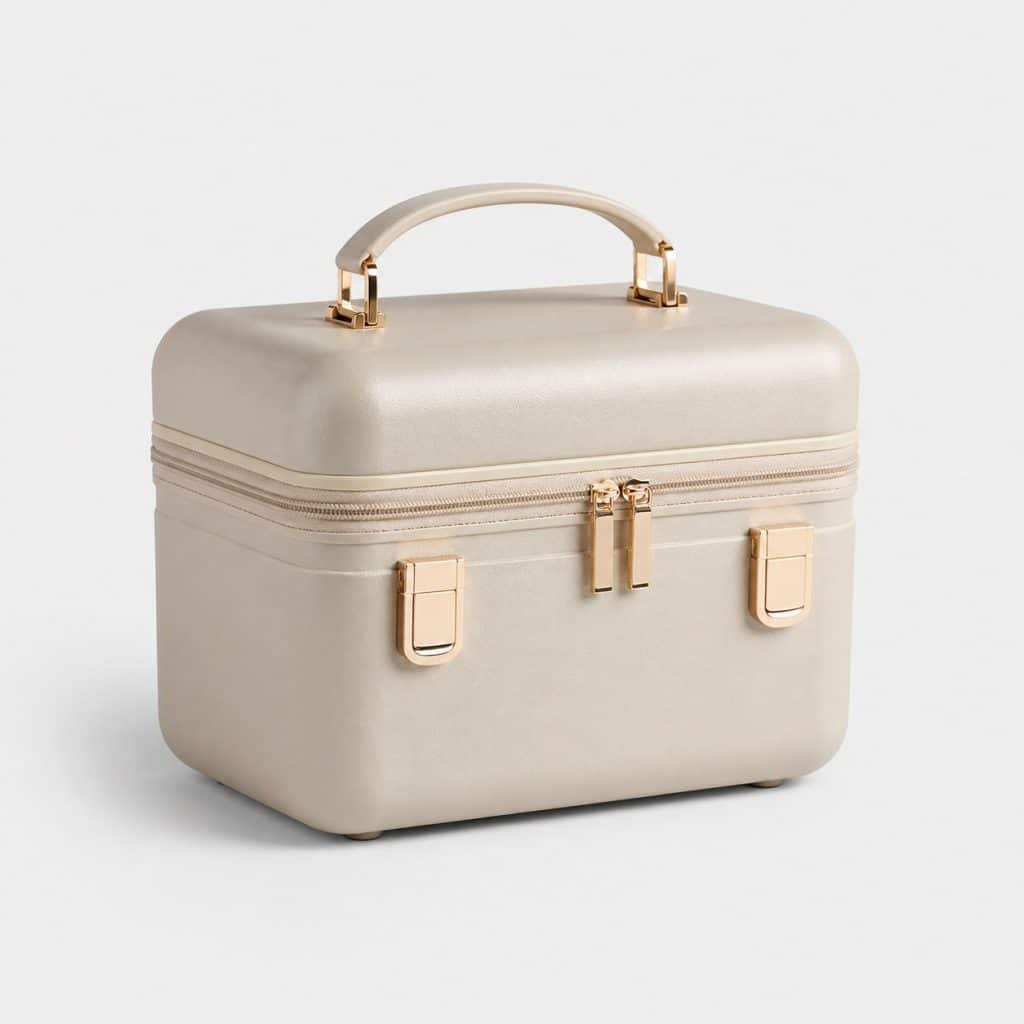 Trousse de maquillage rigide format mini valise