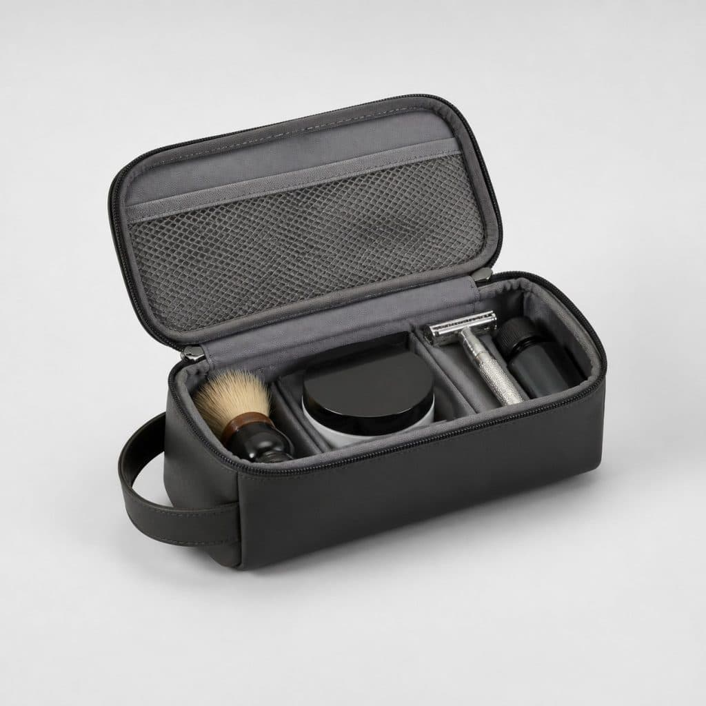 Trousse de toilette homme format rasoir