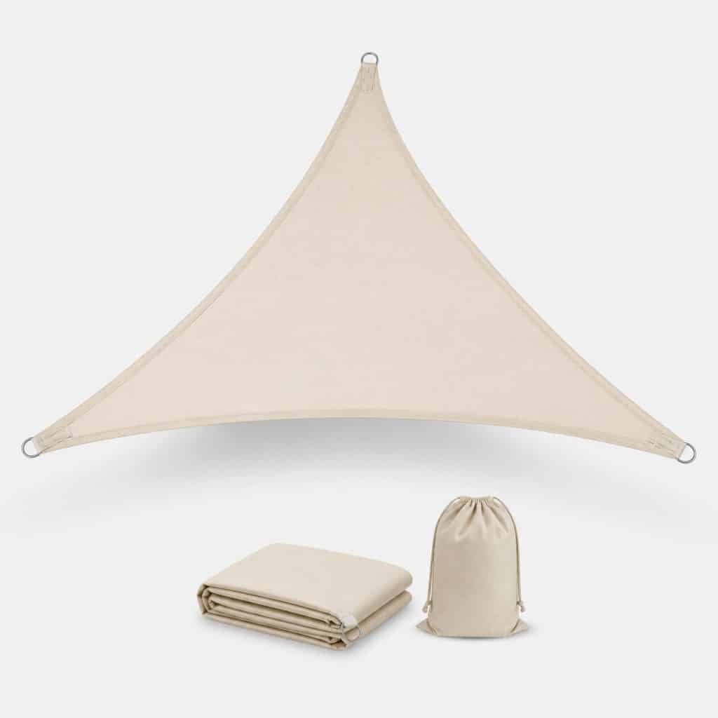 Voile d'ombrage triangulaire pour terrasse ou camping